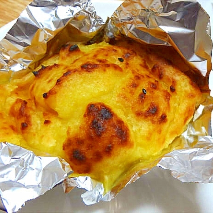 グリルで焼く残り栗金団のスイートポテト